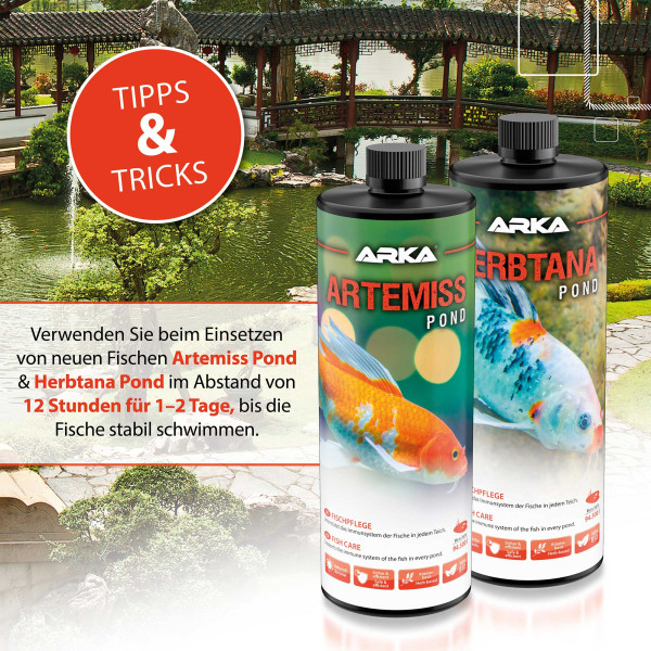 ARKA TEICH Artemiss | Fischpflege auf Kräuterbasis