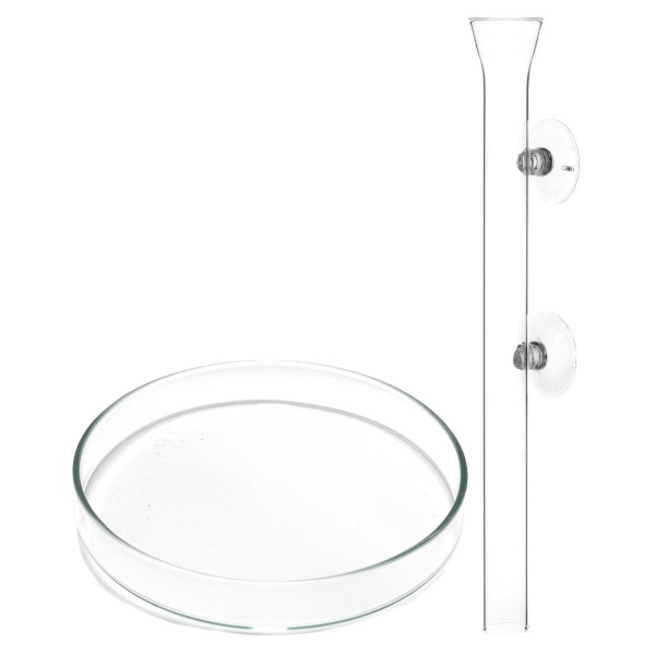 Garnelen Fütterungsset | Futterrohr & Futterschale