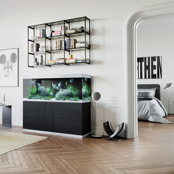 Oase HighLine Optiwhite 600 | Set aus Aquarium und Unterschrank