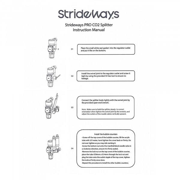 Strideways PRO CO2 Splitter - Erweiterung für CO2 PRO Regulator