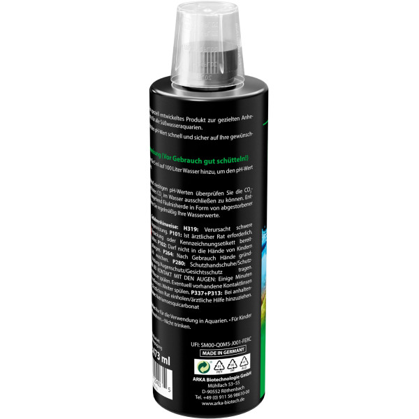 ARKA pH Increase Süßwasser 473ml Rückseite