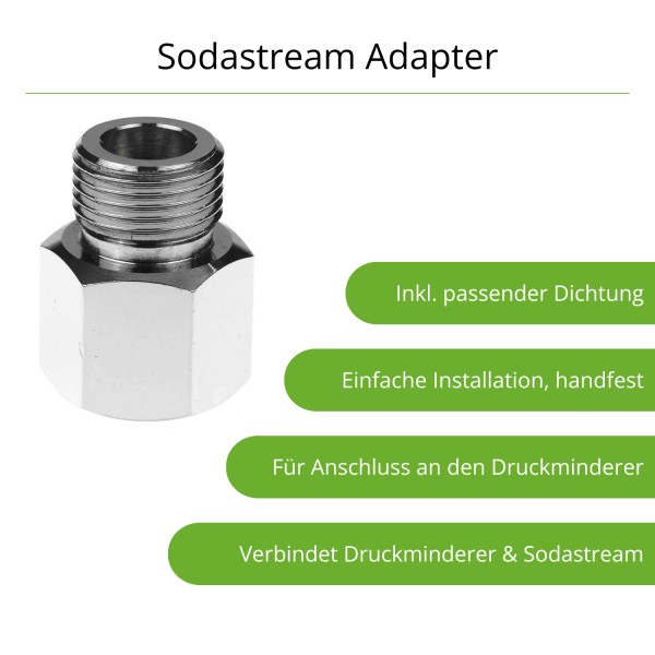 CO2 Anlage Premium mit Adapter für Sodastream | 100 - 250 Liter