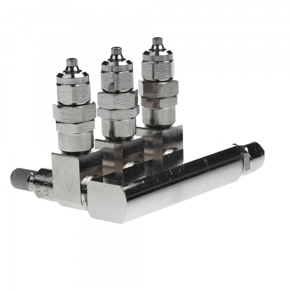 CO2 Verteiler 3fach mit RV