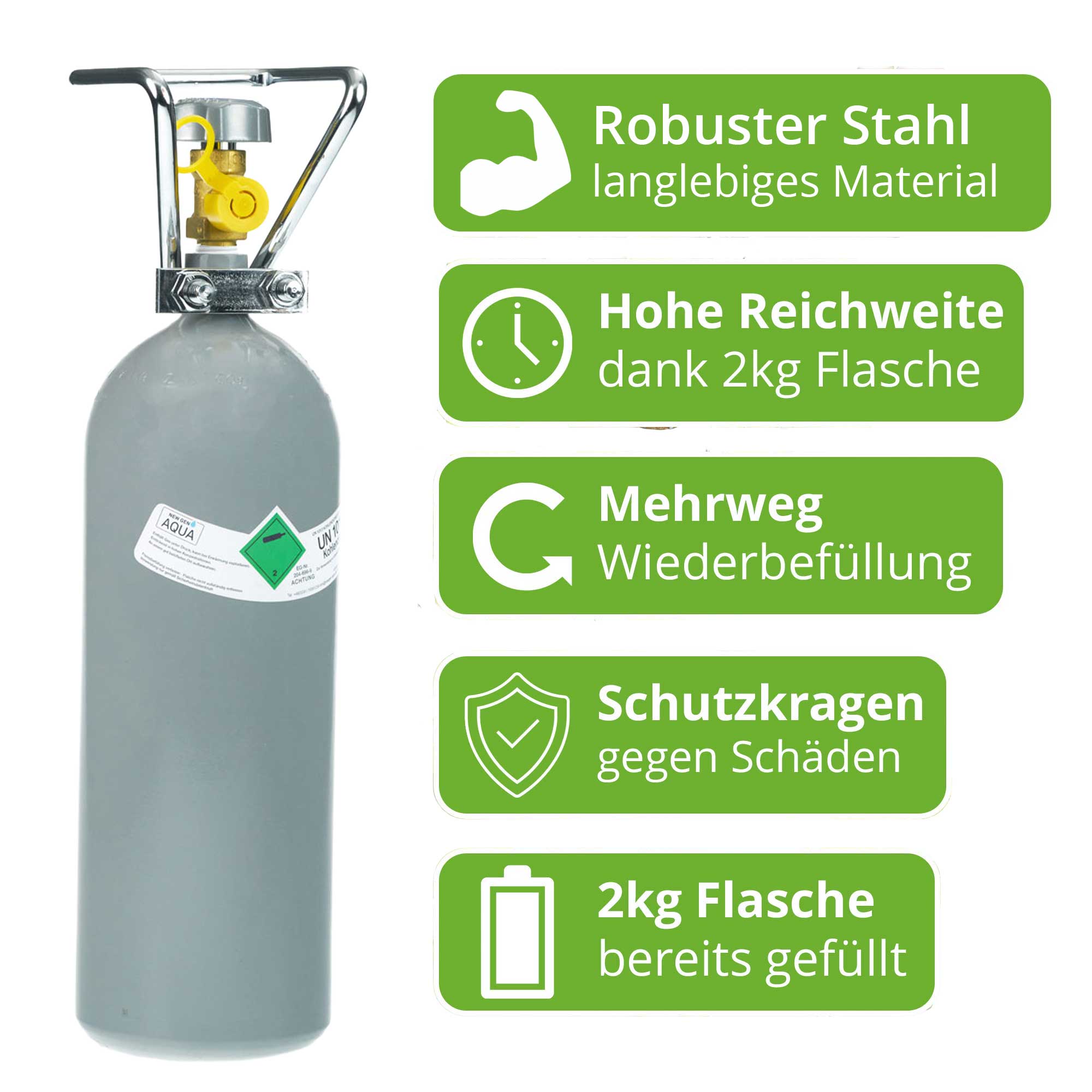 co2 flasche 2 kg mehrweg