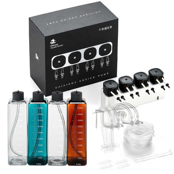 Chihiros Dosieranlage | inkl. 4 Flaschen + Dosierschlauch Version 2 | App Steuerung