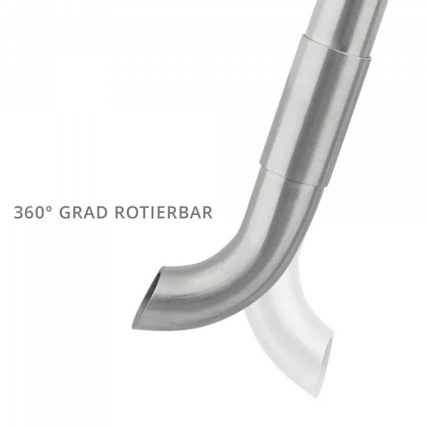 Mini Edelstahl Filter Ein-/Auslauf Set Rotierbarer Outflow