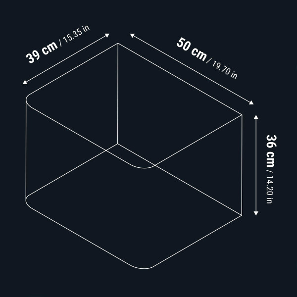 Dennerle Nano Tank White Glass Maße 70 Liter