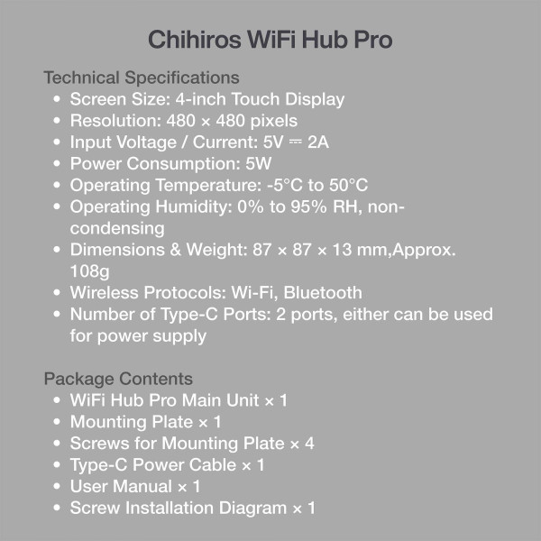 Chihiros | Wifi HUB PRO Daten