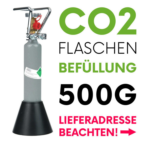 CO2 Befüllung für 500g Mehrwegflaschen