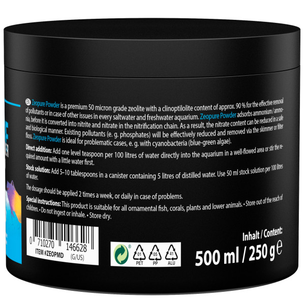 ARKA Zeopure Powder 250g Rückseite