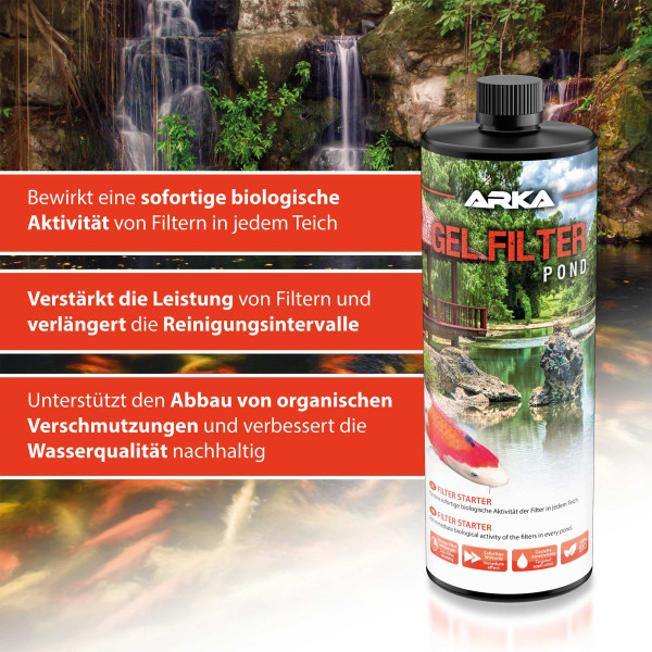 ARKA TEICH Gel Filter Filterstarter für deinen Gartenteich