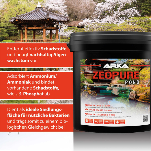 ARKA TEICH Zeopure | Zeolith 5-9mm 14kg 20l