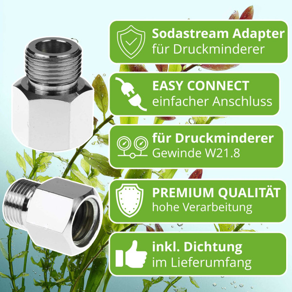 CO2 Anlage Premium mit Adapter für Sodastream | 100 - 250 Liter