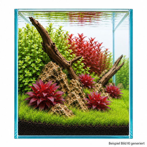 Aquascape Pflanzenset Rot-Grün sehr groß Ansicht links