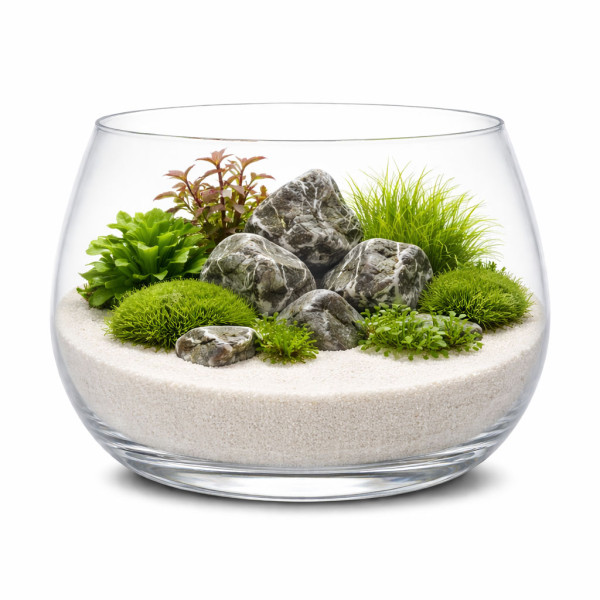 Flaschengarten & Wabi-Kusa Sand weiß