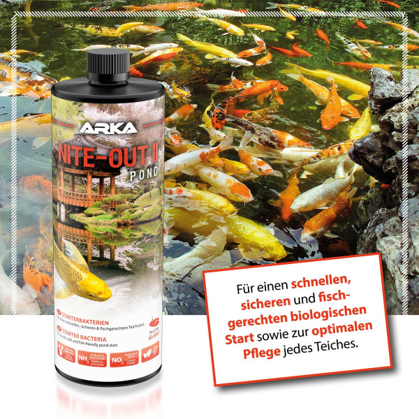 ARKA TEICH Nite-Out II | Starterbakterien 946l Liter für Teich