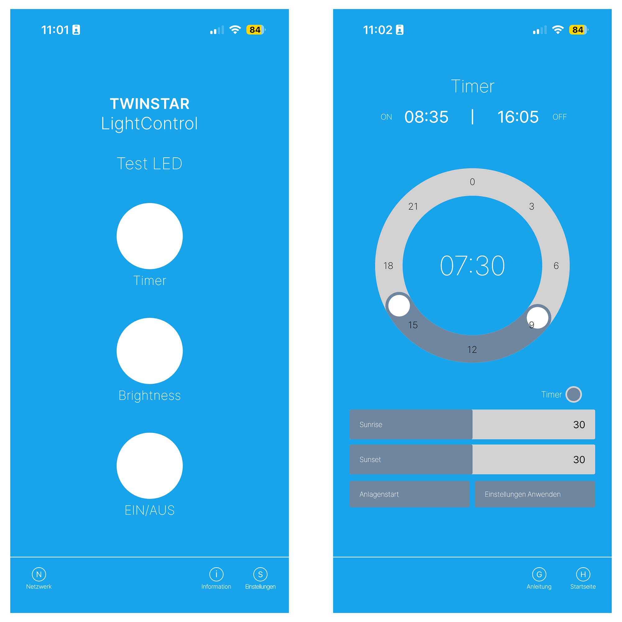Twinstar LightControl App