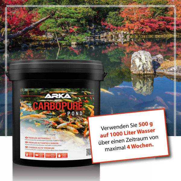 ARKA TEICH Carbopure Premium Aktivkohle zur filterung deines Teiches