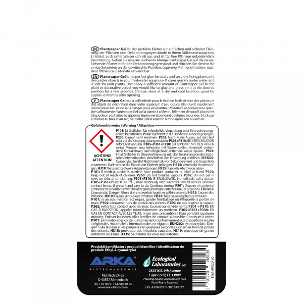 ARKA Plantscaper Gel | Sekundenkleber - 2x3g Beschreibung