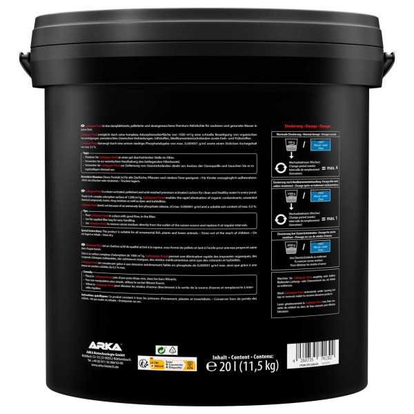ARKA TEICH Carbopure Premium Aktivkohle zur filterung deines Teiches