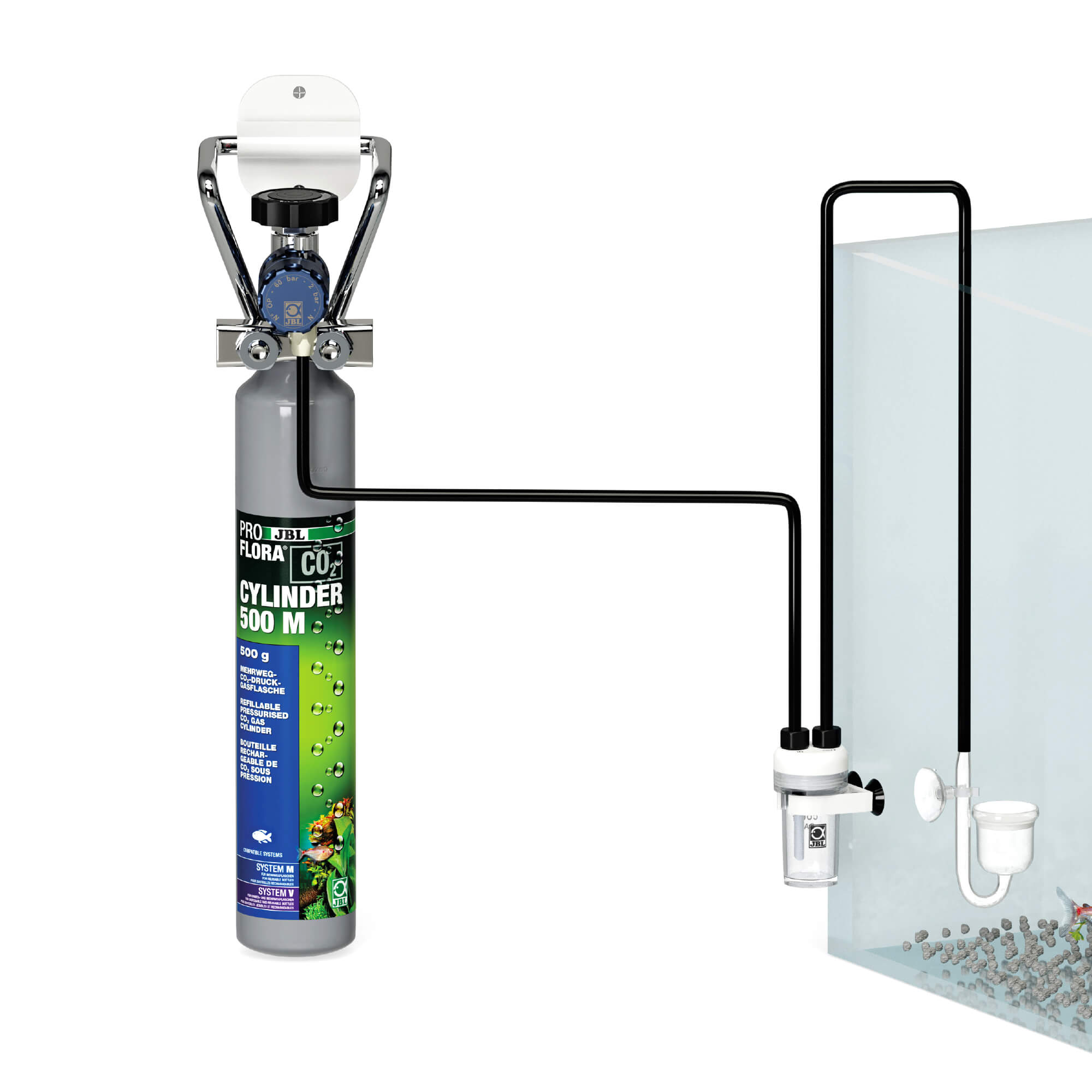 JBL Proflora CO2 Basic Set m I CO2 Anlage für Aquarien GarnelenGuemmer