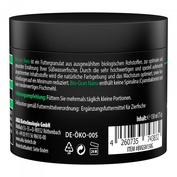 ARKA BIO-GRAN Granulatfutter Nano 150ml Inhalt