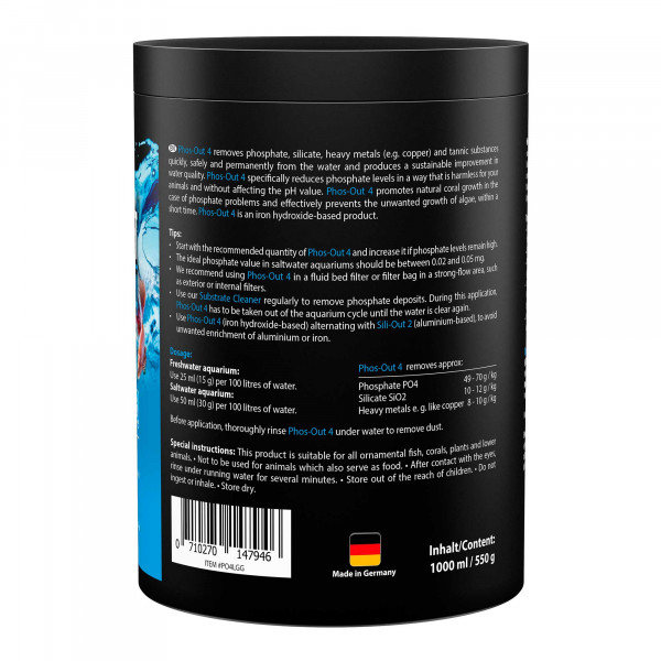 ARKA Phos-Out 4 Granulat | Phosphatentferner 550g 1000ml