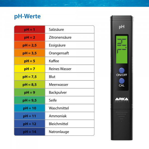 ARKA pH-Meter / pH-Messgerät Reichweite