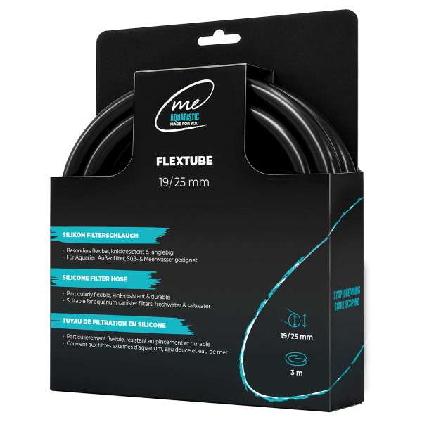 Me FlexTube Silikon Filterschlauch Schwarz 19/25mm