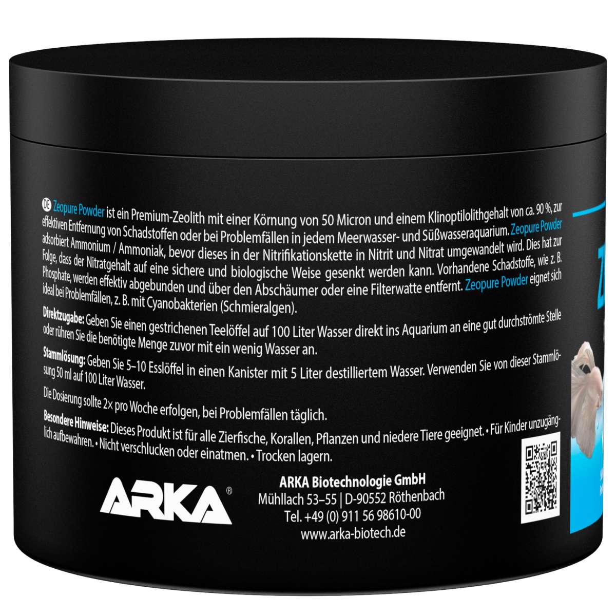 ARKA Zeopure Powder - Zeolith Pulver | Garnelen-Guemmer