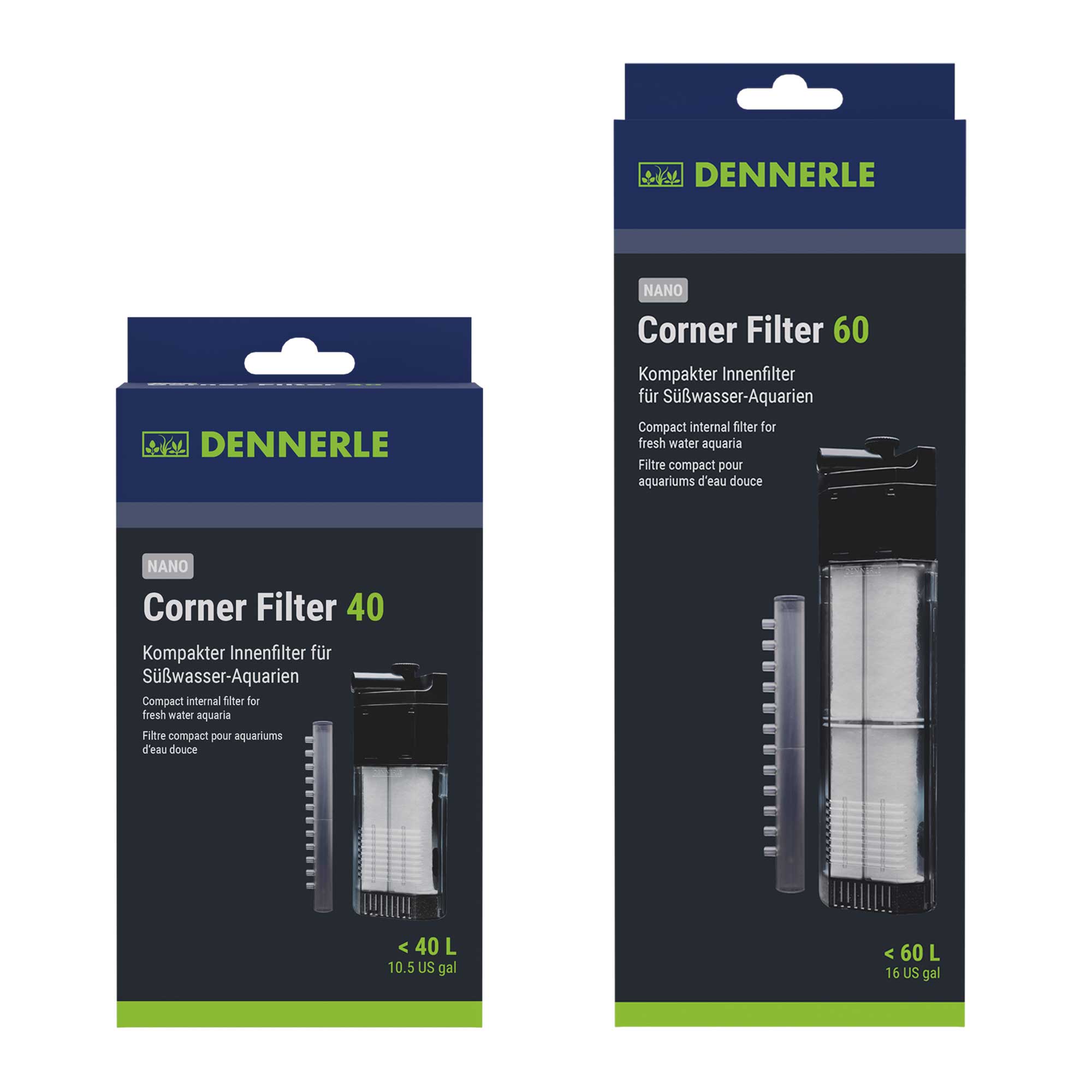 DENNERLE Nano Eckfilter XXL Innenfilter Aquarium Filter leise