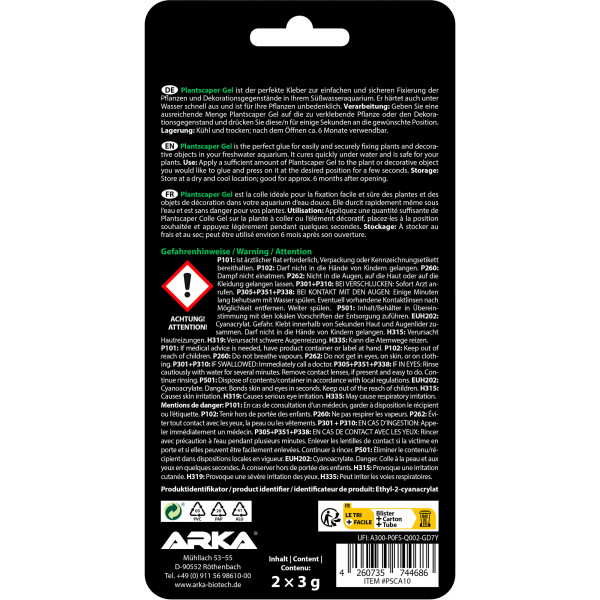 ARKA Plantscaper Gel | Sekundenkleber - 2x3g Anleitung