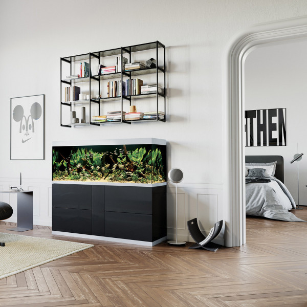 Oase HighLine Optiwhite 600 | Set aus Aquarium und Unterschrank