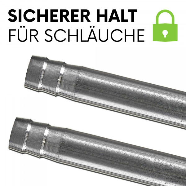 USCAPE Mini Edelstahl Filter Ein-/Auslauf Set | Inflow-Outflow sicherer Halt für Schläuche