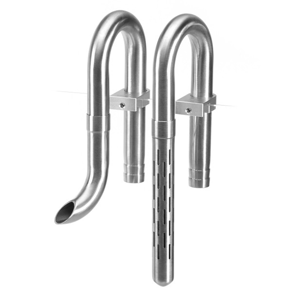 USCAPE Mini Edelstahl Filter Ein-/Auslauf Set | Inflow-Outflow 16/22mm